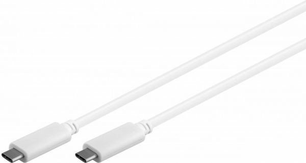 USB Lade-Sync Kabel, USB-C Stecker auf USB-C Stecker, 2.0 weiß, 2m
